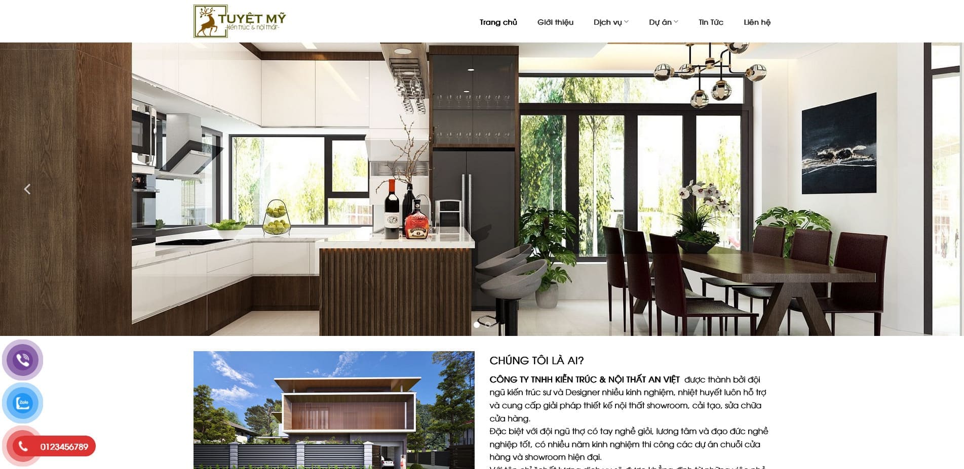 Giao diện mẫu Theme WordPress Kiến trúc Kientruc01 thiết kế hiện đại trên mọi thiết bị.
