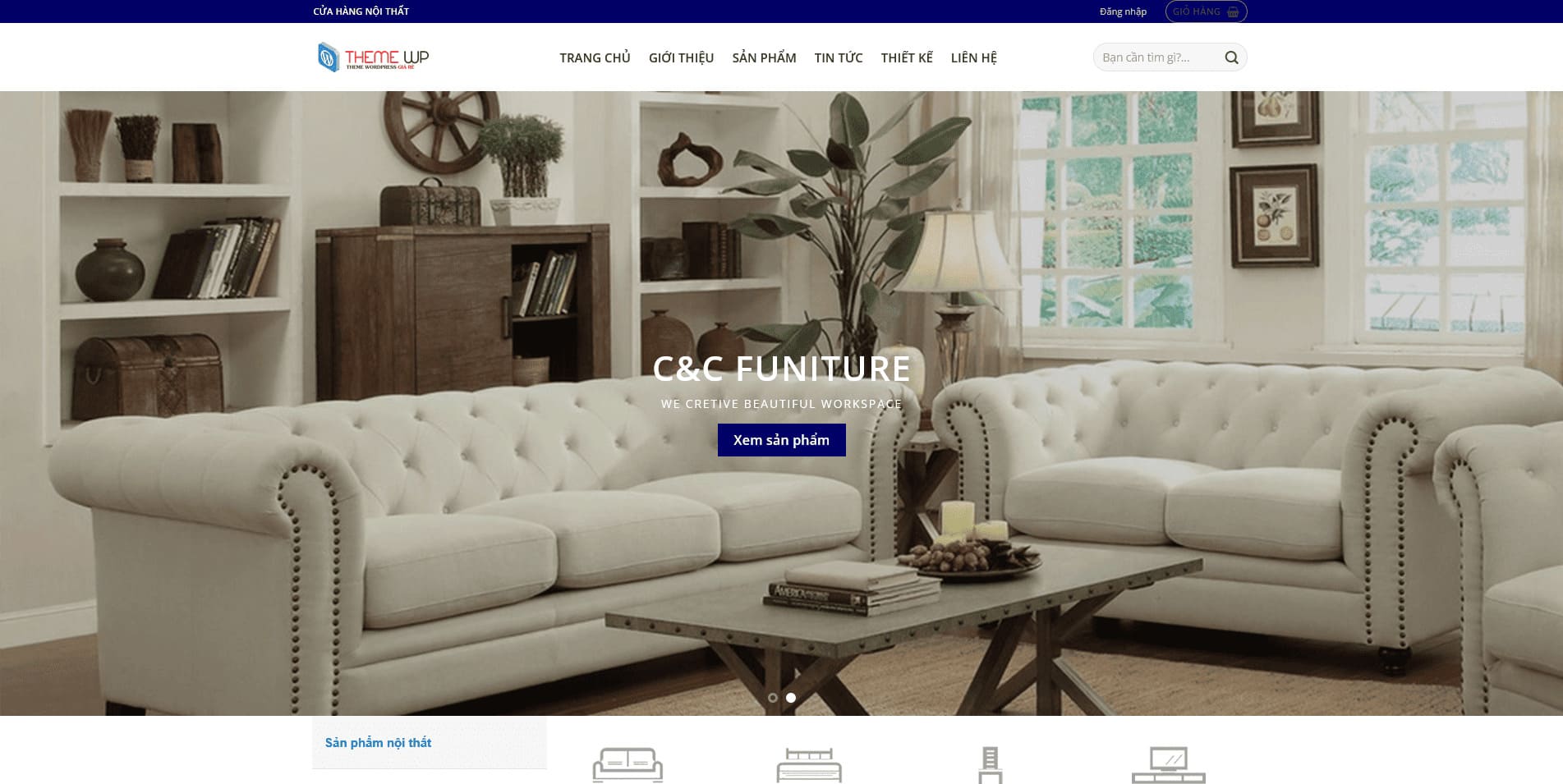 Giao diện Theme WordPress Nội Thất đẹp hiện đại - ThanhCuongTech.