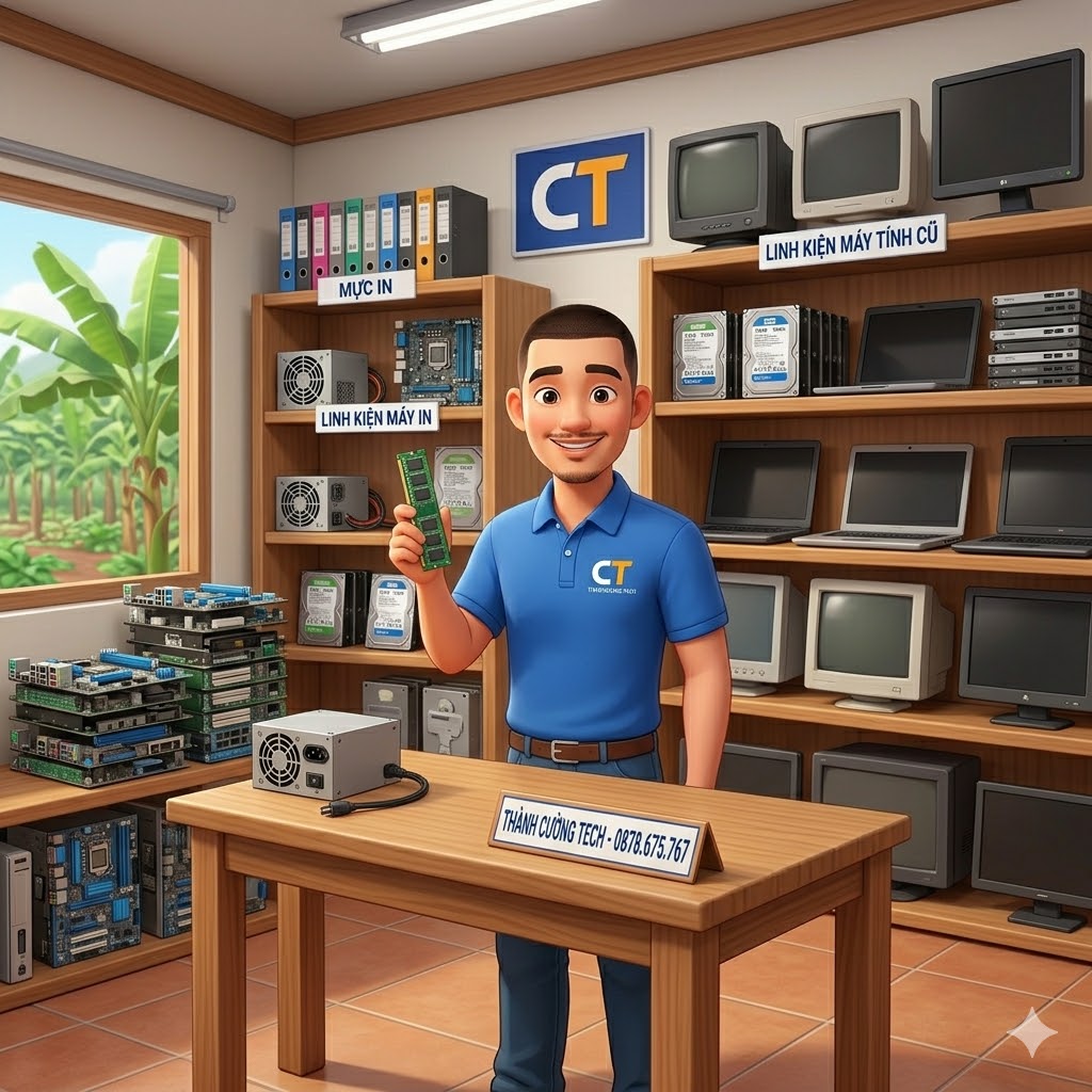 Kho linh kiện máy tính cũ chuyên nghiệp tại Thành Cường Tech