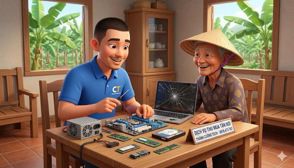 Dịch vụ thu mua máy tính cũ tận nơi của Thành Cường Tech tại Cư M'gar